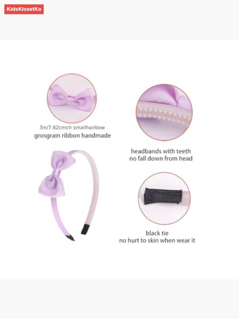 20 Pack Toddler Bow Headbands - Comfy Hair Loops for Little Girls